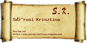 Sárosi Krisztina névjegykártya